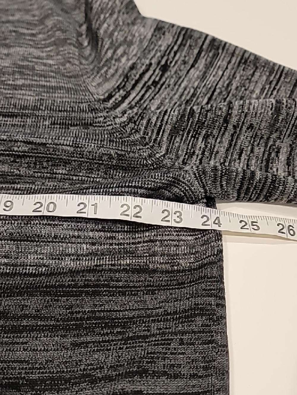 Calvin Klein Premium Cotton Silk V Neck Sweater Striated Ombre Gray XL - Picture 7 of 10